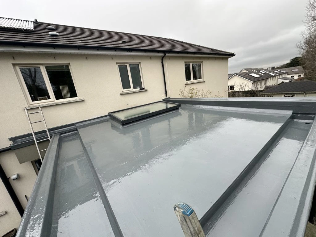 Completed flat roof waterproofing project by Roof Pro Ltd in Dublin