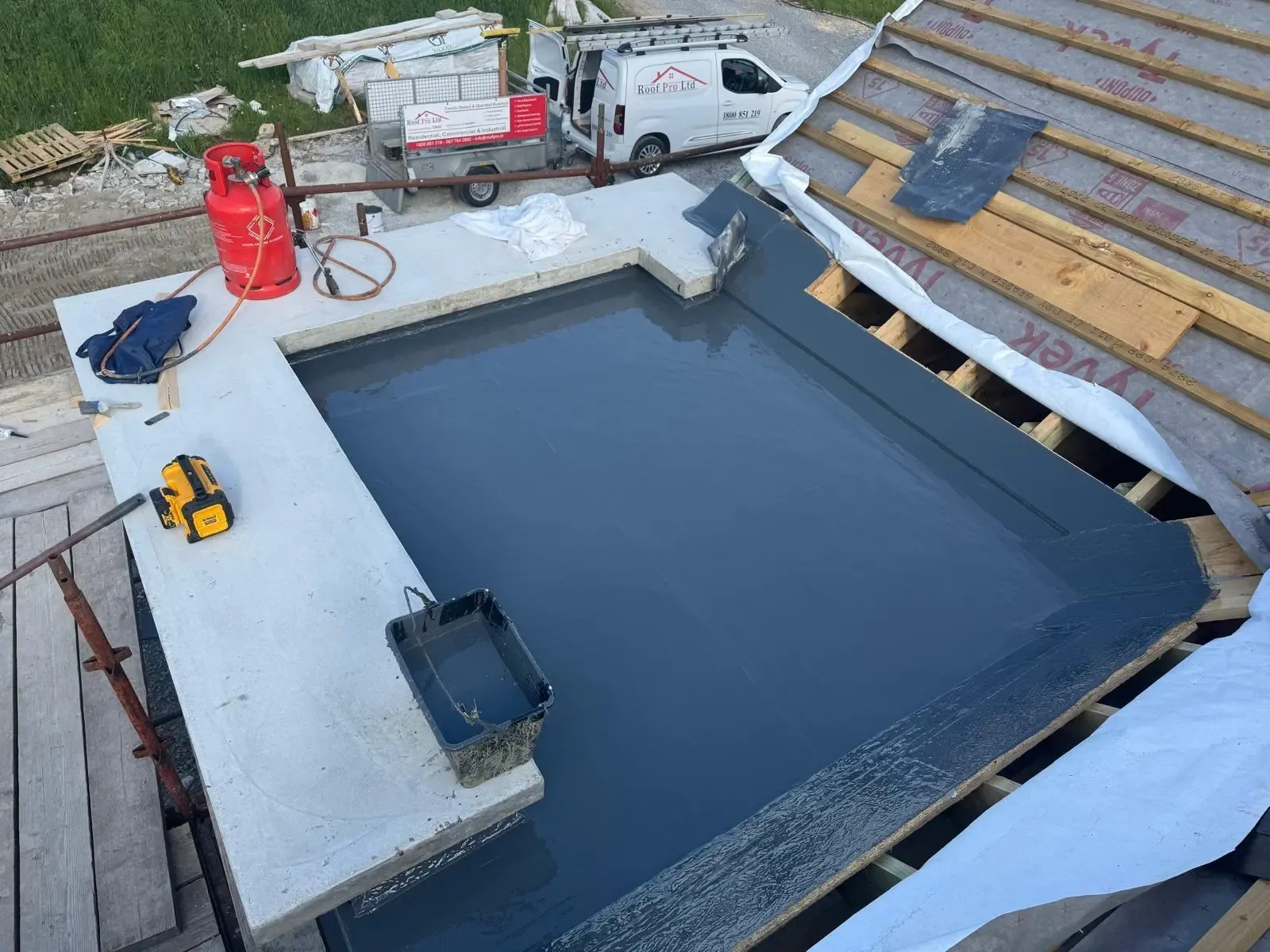 Flat roofing project in Dún Laoghaire, Dublin by Roof Pro Ltd